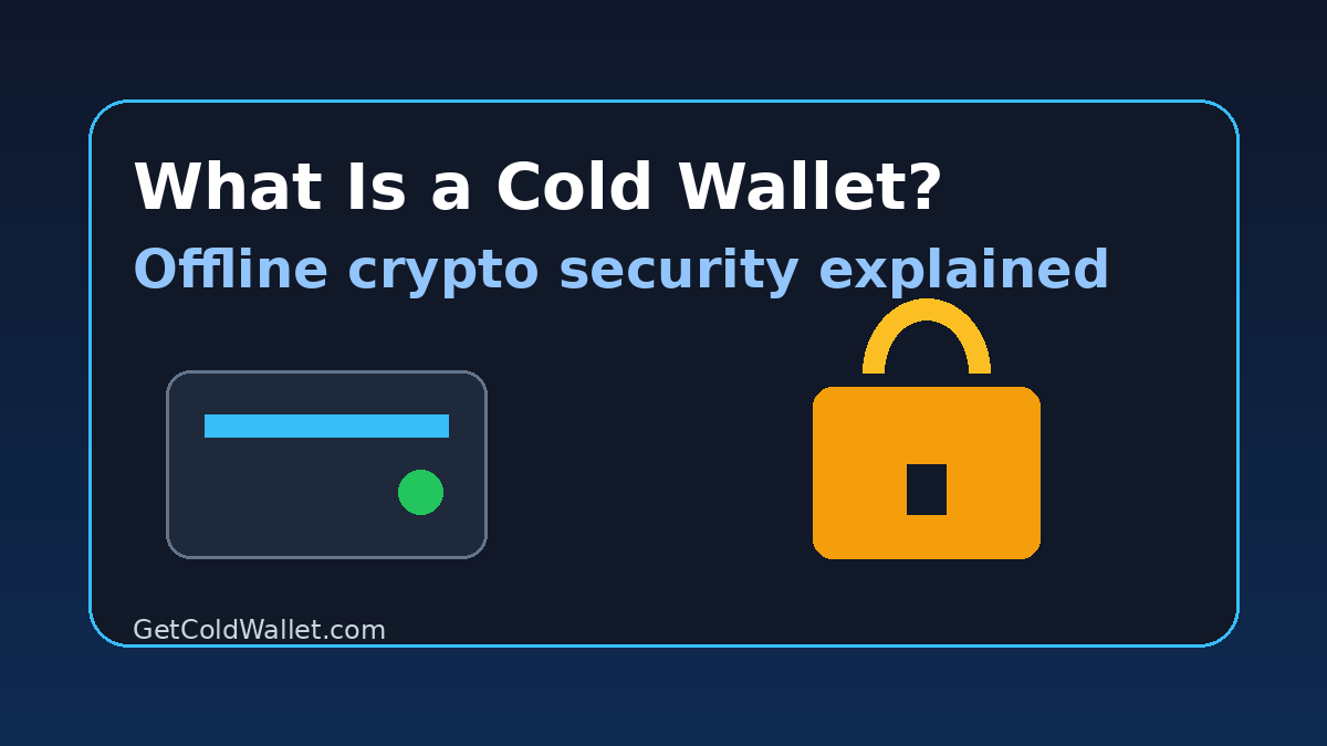 What is a cold wallet offline crypto security guide